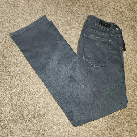 Rta Jeans Size 26 Women's Black Distressed Straight Leg Jeans - Picture 2 of 16